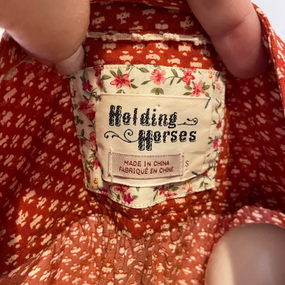 HOLDING HORSES Red Button-Down Tunic - Picture 3 of 4